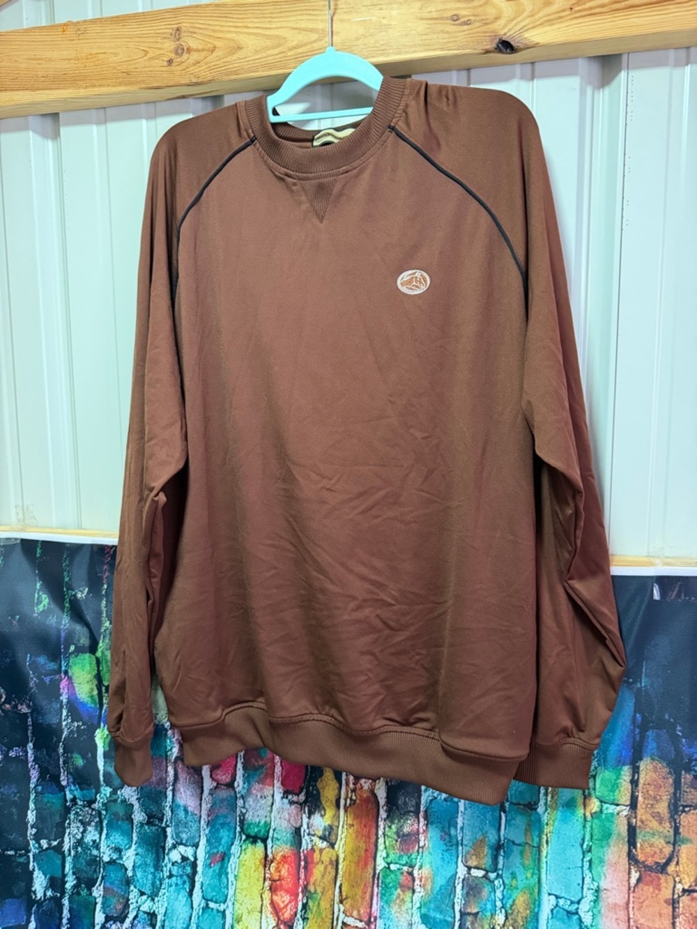 Men's Brown Crewneck Sweater - Classic Casual Pullover XL Old Hawthorne